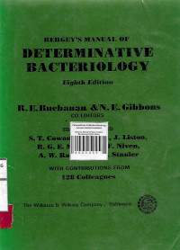 Image of Bergey's Manual Of Determinative Bacteriology Eighth Edition