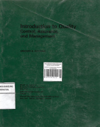 Image of Introduction To Quality Control, Assurance, And Management