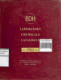 Image of BDH Laboratory  Chimicals Catalogue