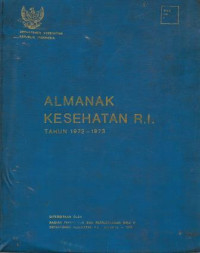 Image of Almanak Kesehatan R.I. Tahun 1972-1973