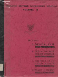 Image of Health Centre Reference Manual Volume II