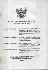 Image of Keputusan Menteri Negara Lingkungan Hidup