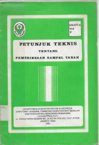 Image of Petunjuk Teknis Tentang Pemeriksaan Sampel Tanah