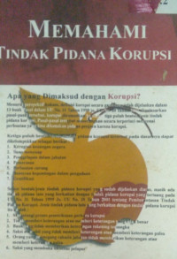 Image of Memahami Tindak Pidana Korupsi